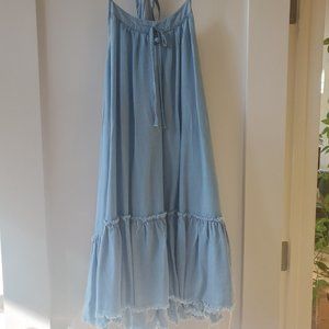 EUC Romeo & Juliet Couture Chambray Adjustable Strap Swing Dress
